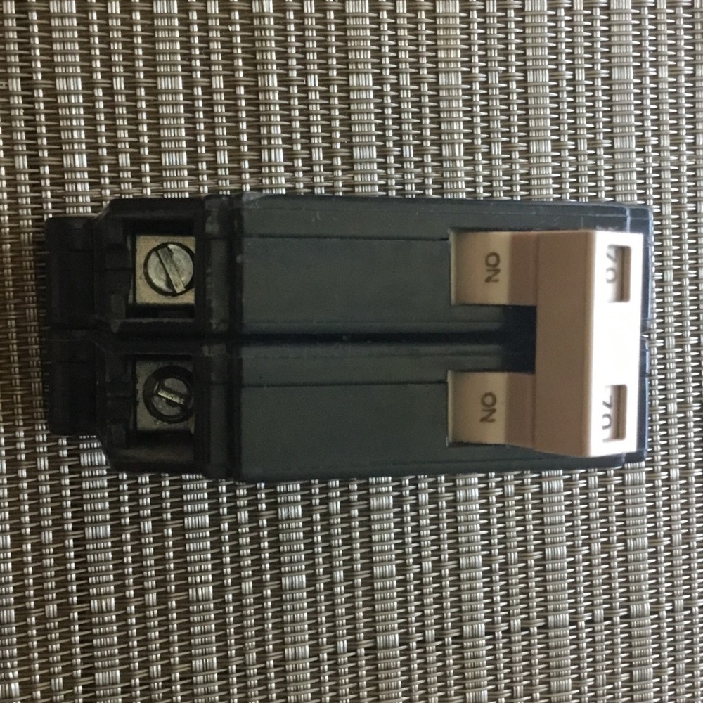 Black Dual-Pole Electrical Circuit Breaker Module - Black